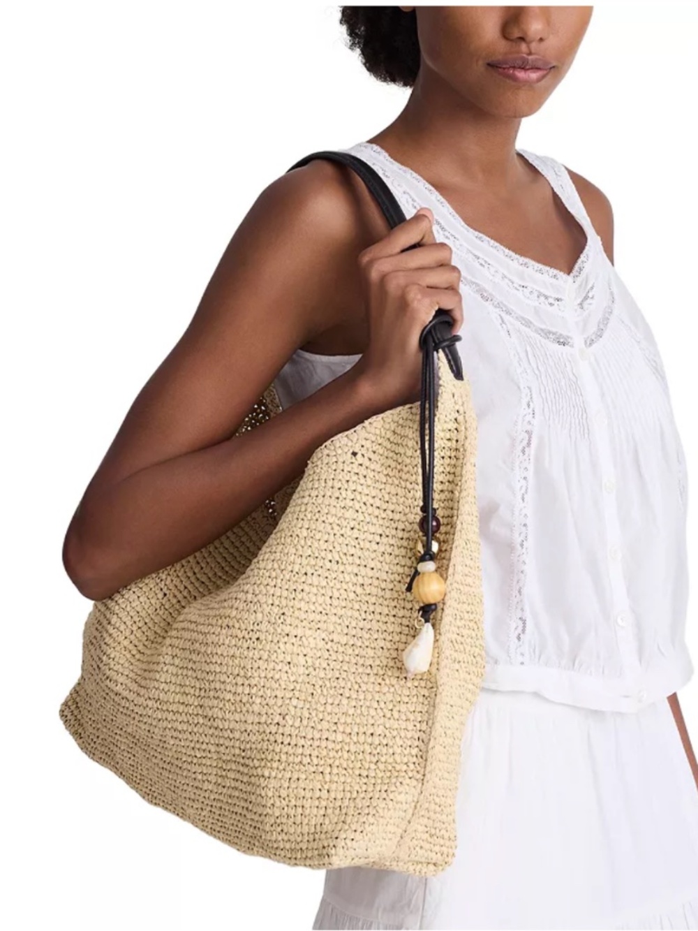(NWT) Madewell Mylie Raffia Shoulder Bag - Picture 2 of 3